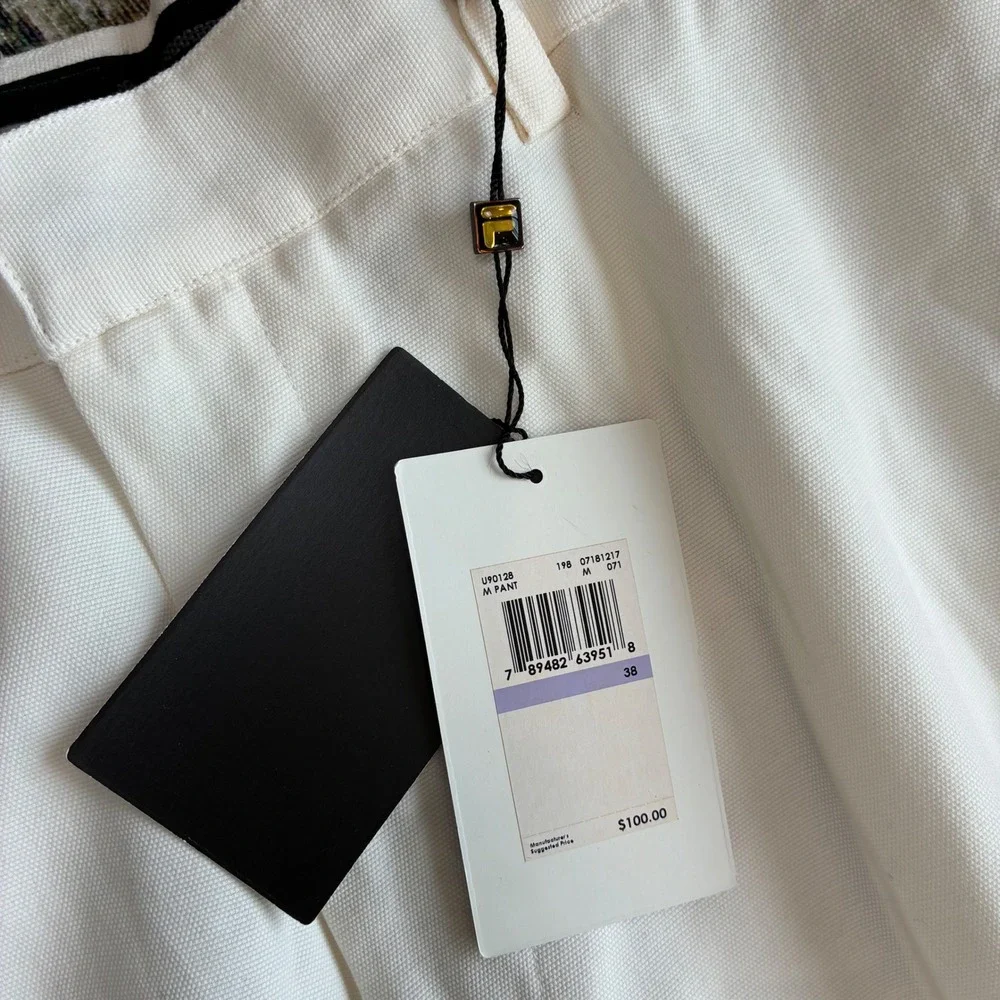 FILA Golf Mens Pants Off White Cream Tencel Cotton Twill Size 38 NWT‎ U90128 - Picture 4 of 10